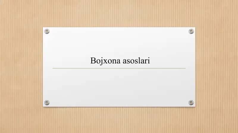 Bojxona asoslari