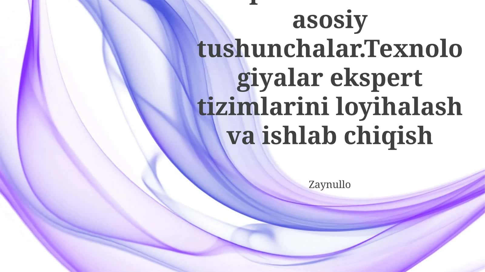 Ekspert Tizimlari
