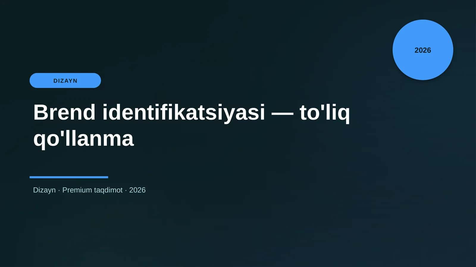 Brend identifikatsiyasi — to'liq qo'llanma