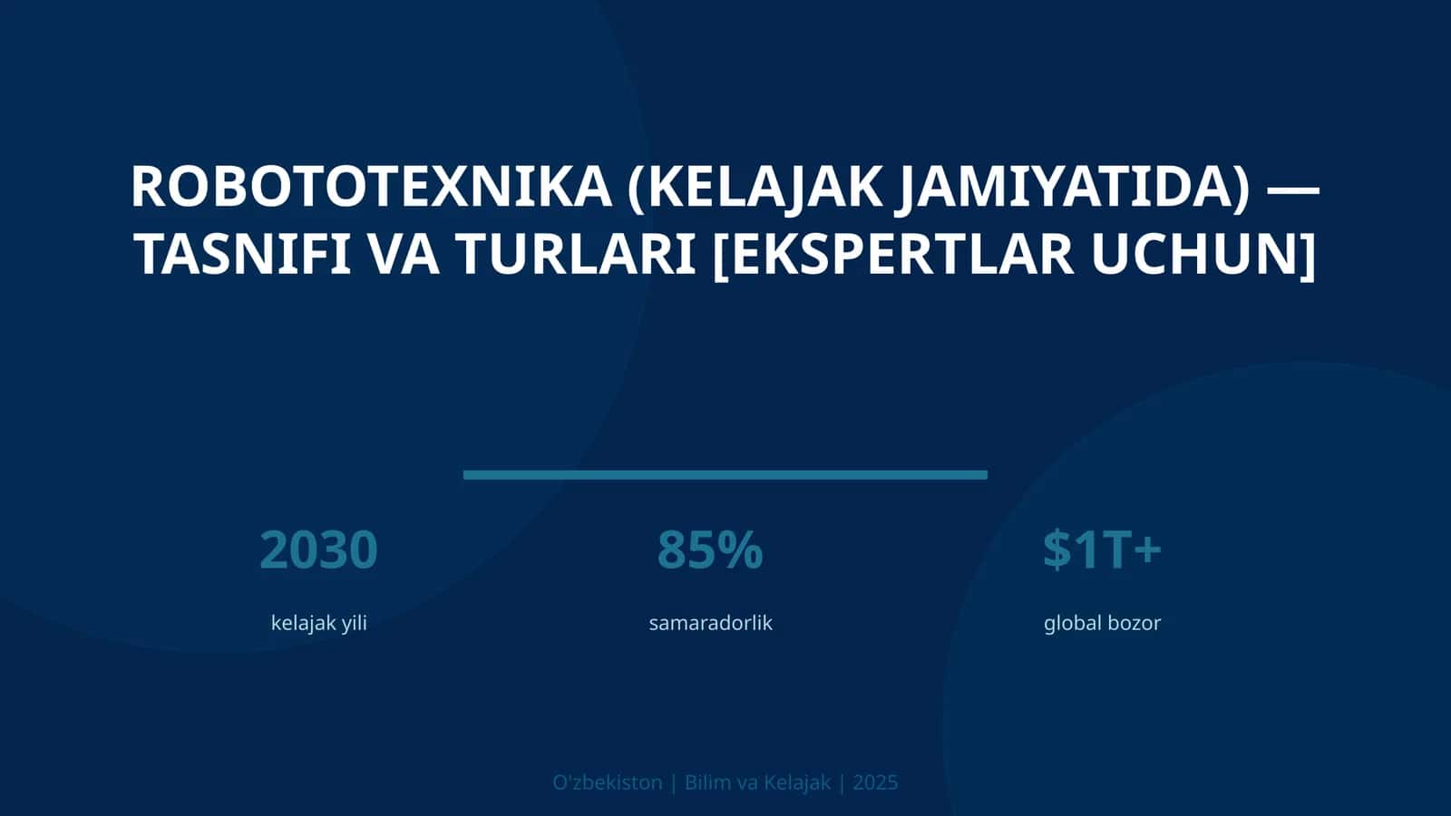 Robototexnika (kelajak jamiyatida) — tasnifi va turlari [ekspertlar uchun]