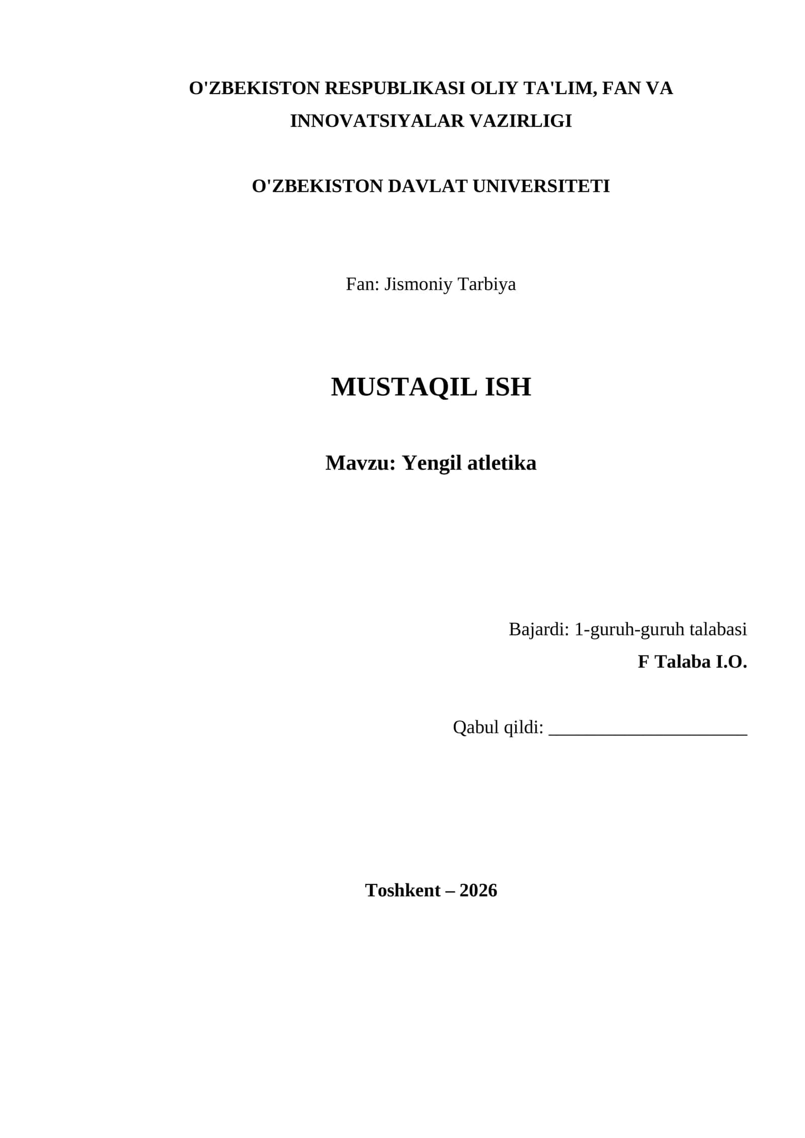 Yengil atletika