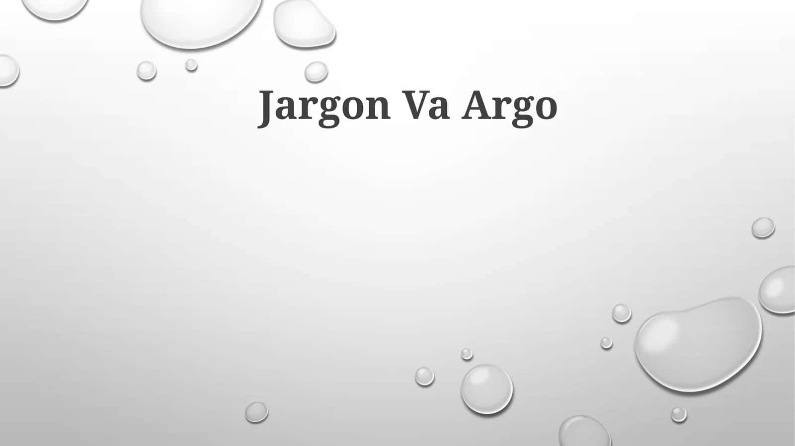 Jargon Va Argo
