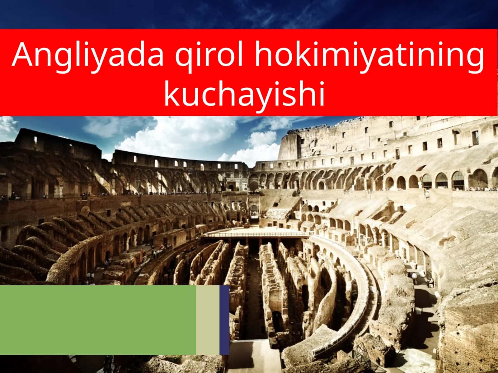 Angliyada qirol hokimiyatining kuchayishi 8- jahon