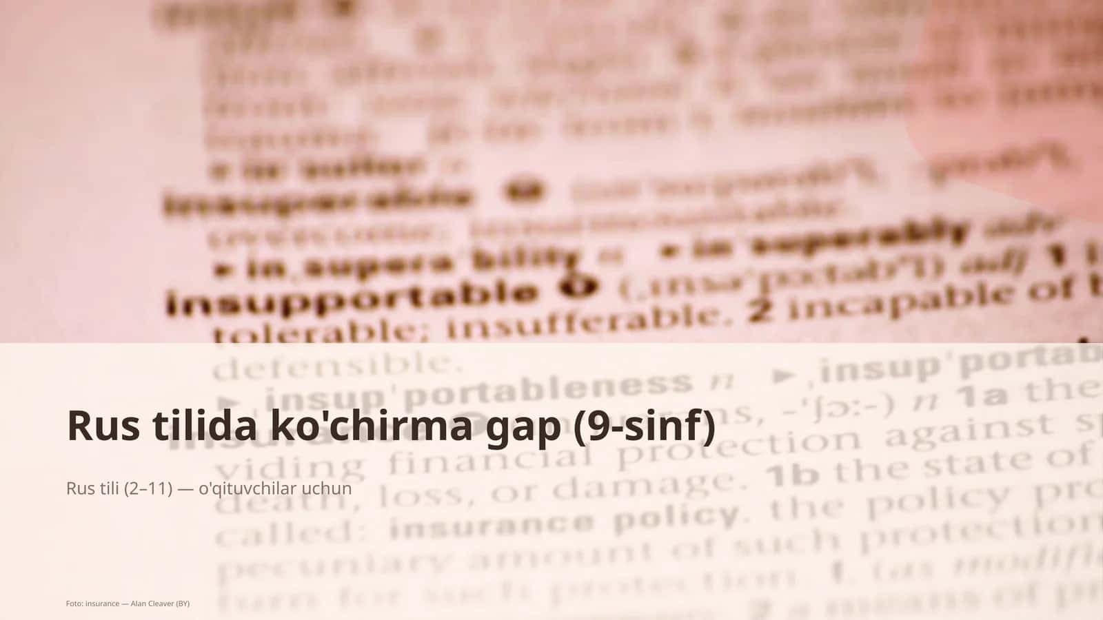 Rus tilida ko'chirma gap (9-sinf)