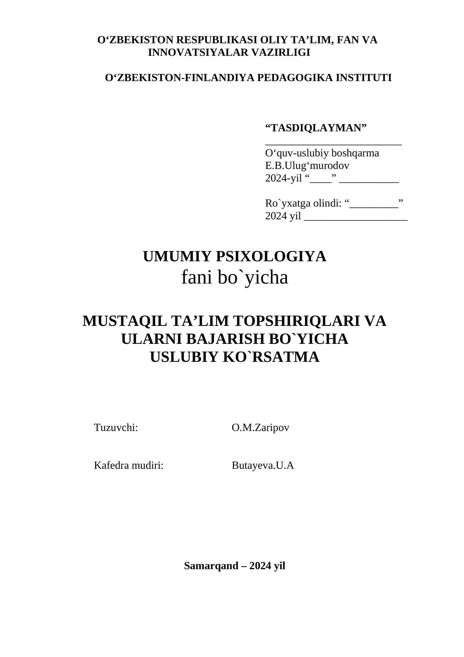 Umumiy psixologiya
