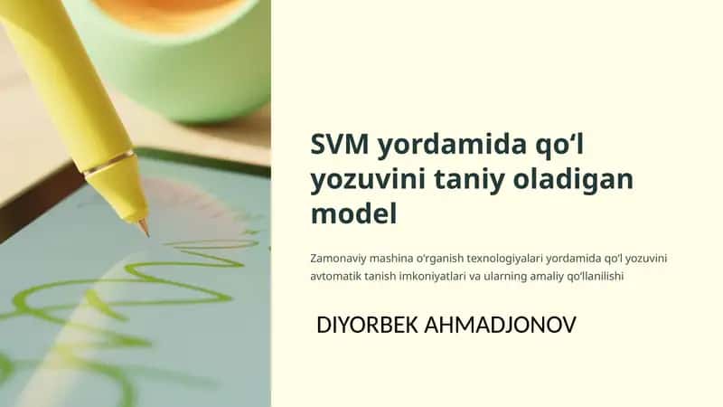 SVM yordamida qoʻl yozuvini taniy oladigan model