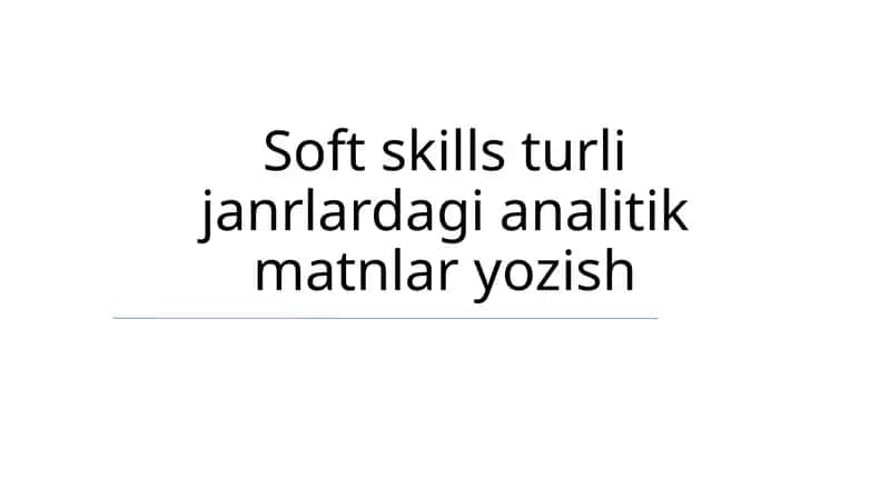 Turli janrlardagi analitik matnlar yozish
