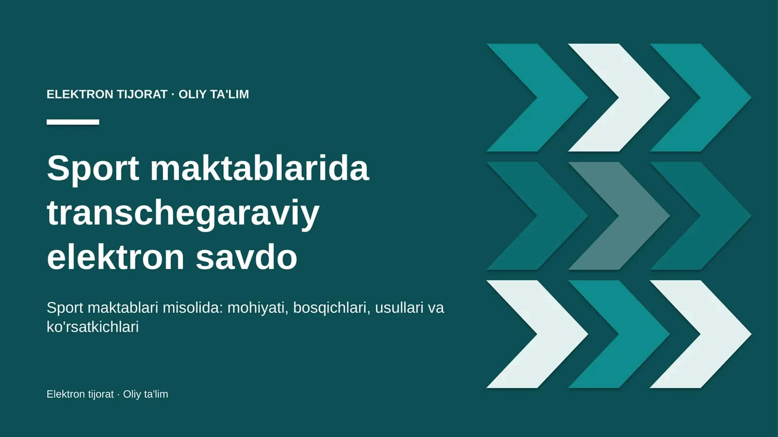Sport maktablarida transchegaraviy elektron savdo