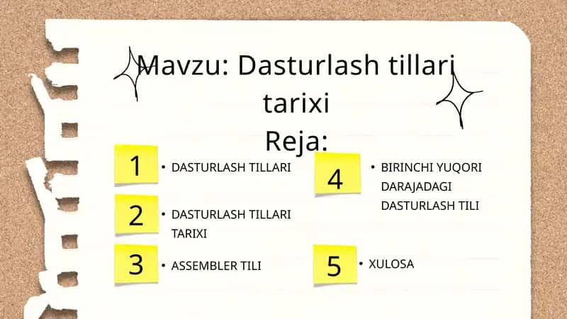 Dasturlash tillari tarixi