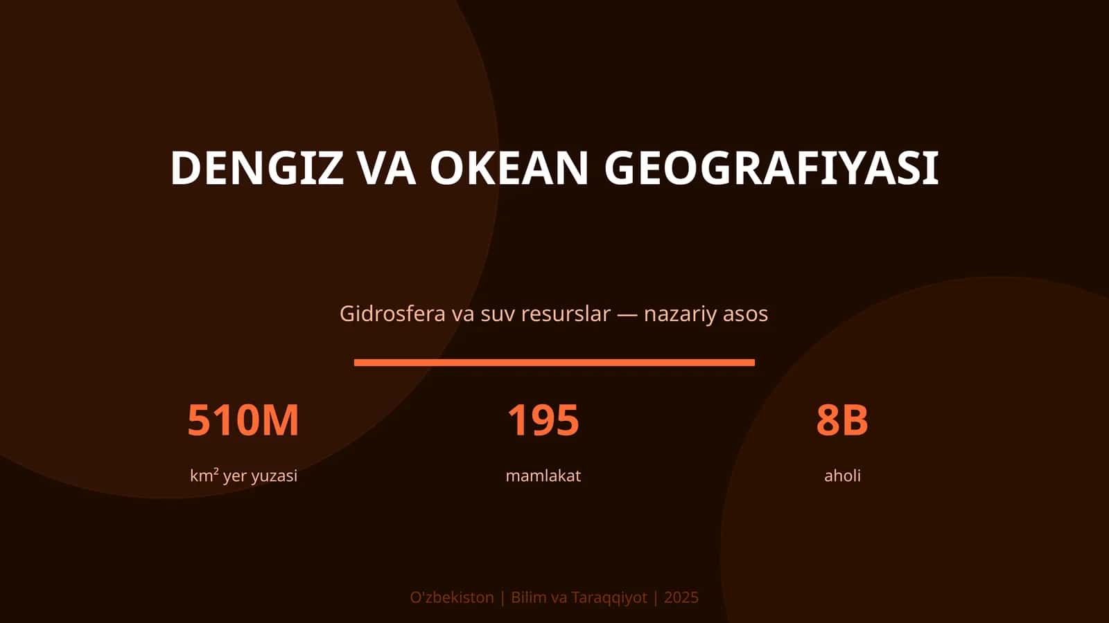 Dengiz va Okean Geografiyasi