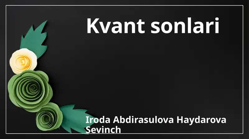 Kvant sonlari