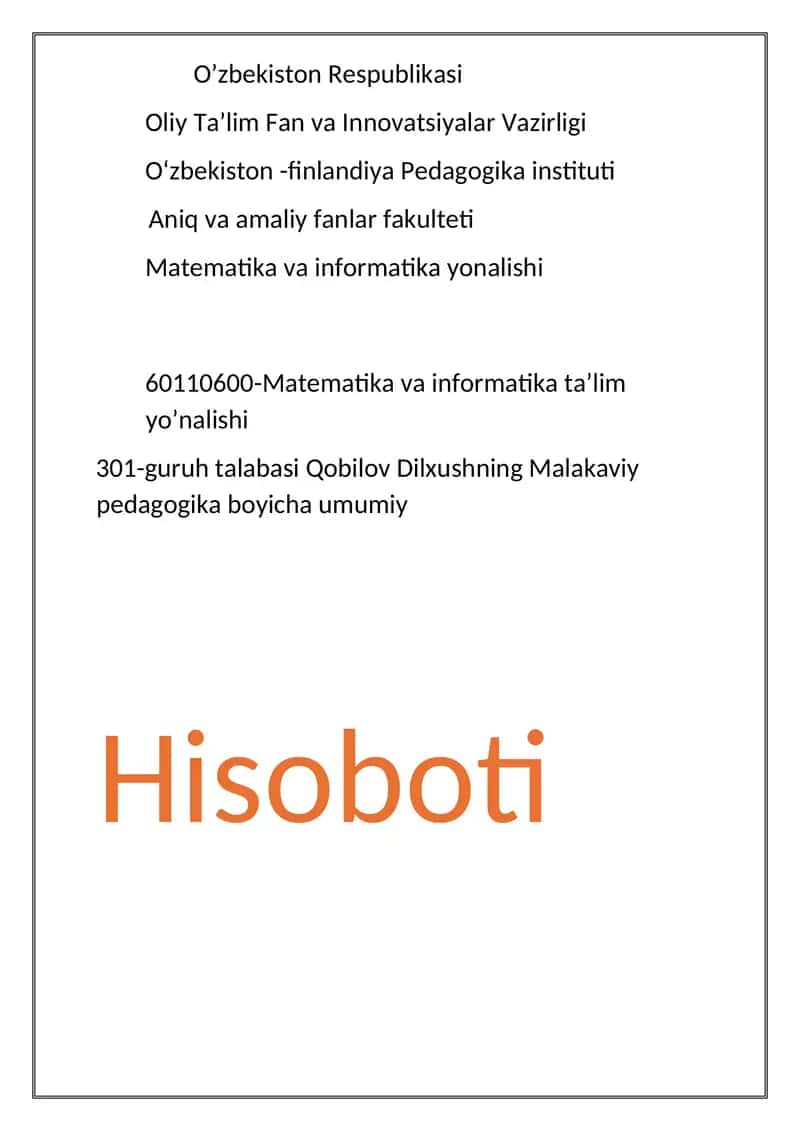 Hisobot