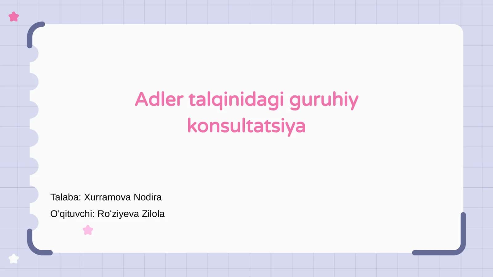 Adler talqinidagi guruhiy konsultatsiya