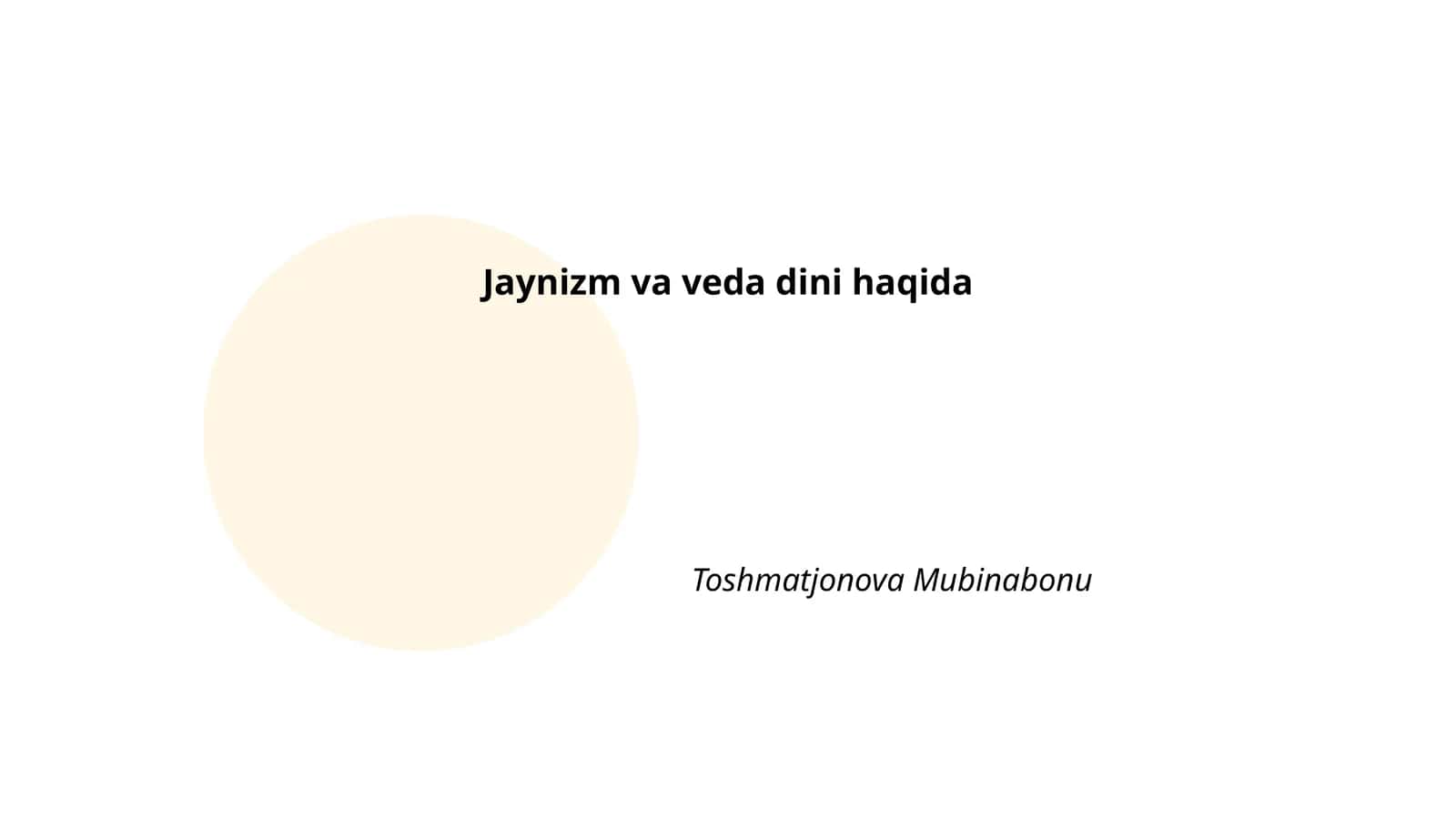 Jaynizm va veda dini haqida