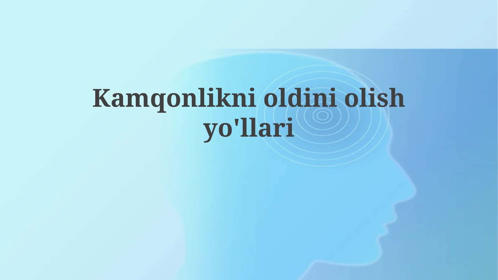Anemiyaning oldini olish yo'llari