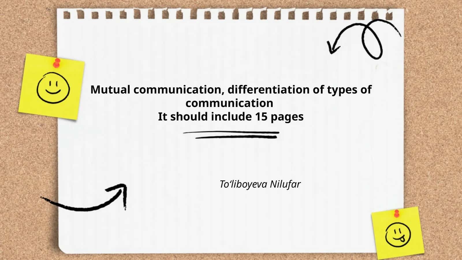 Mutual communication, differentiation of types of communication