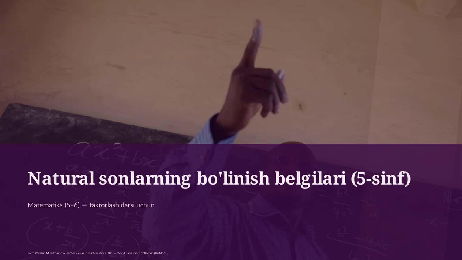 Natural sonlarning bo'linish belgilari (5-sinf)