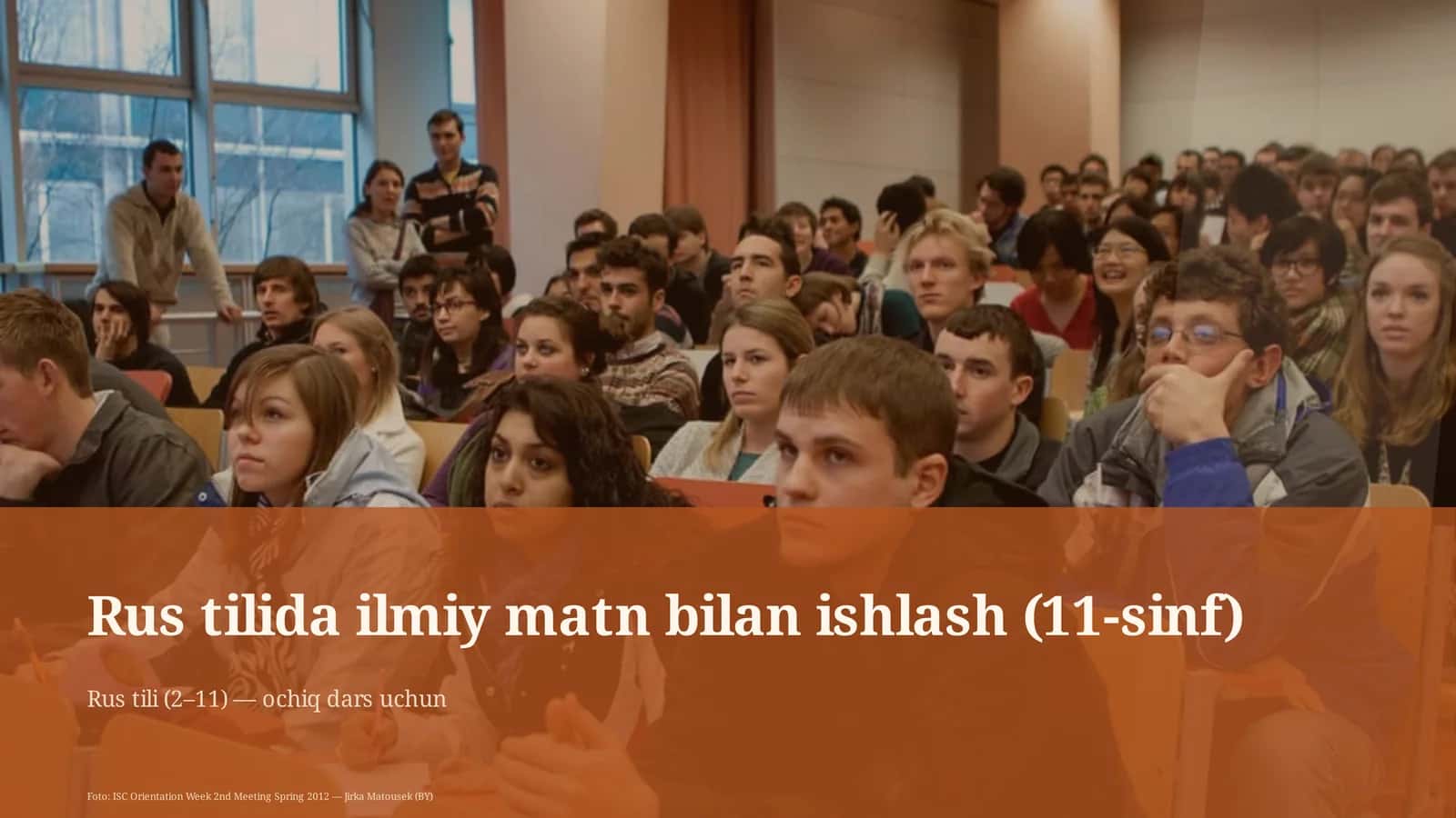 Rus tilida ilmiy matn bilan ishlash (11-sinf)