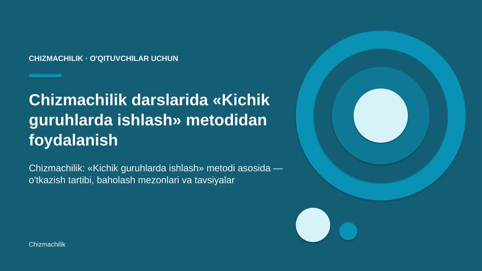 chizmachilik darslarida kichik guruhlarda ishlash metodidan foydalanish 1115
