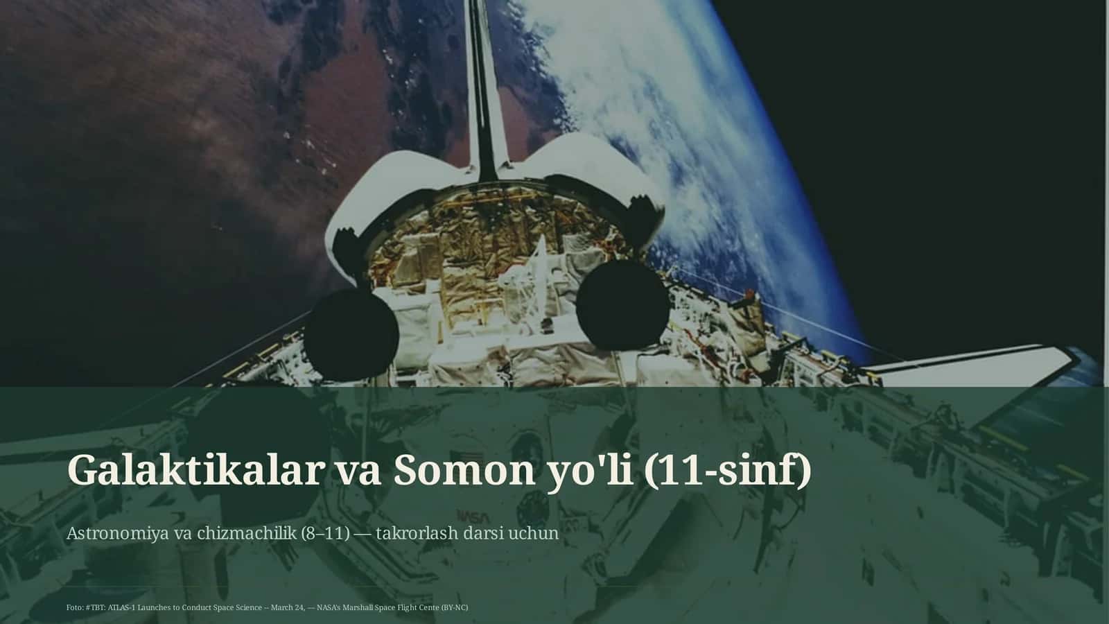 Galaktikalar va Somon yo'li (11-sinf)