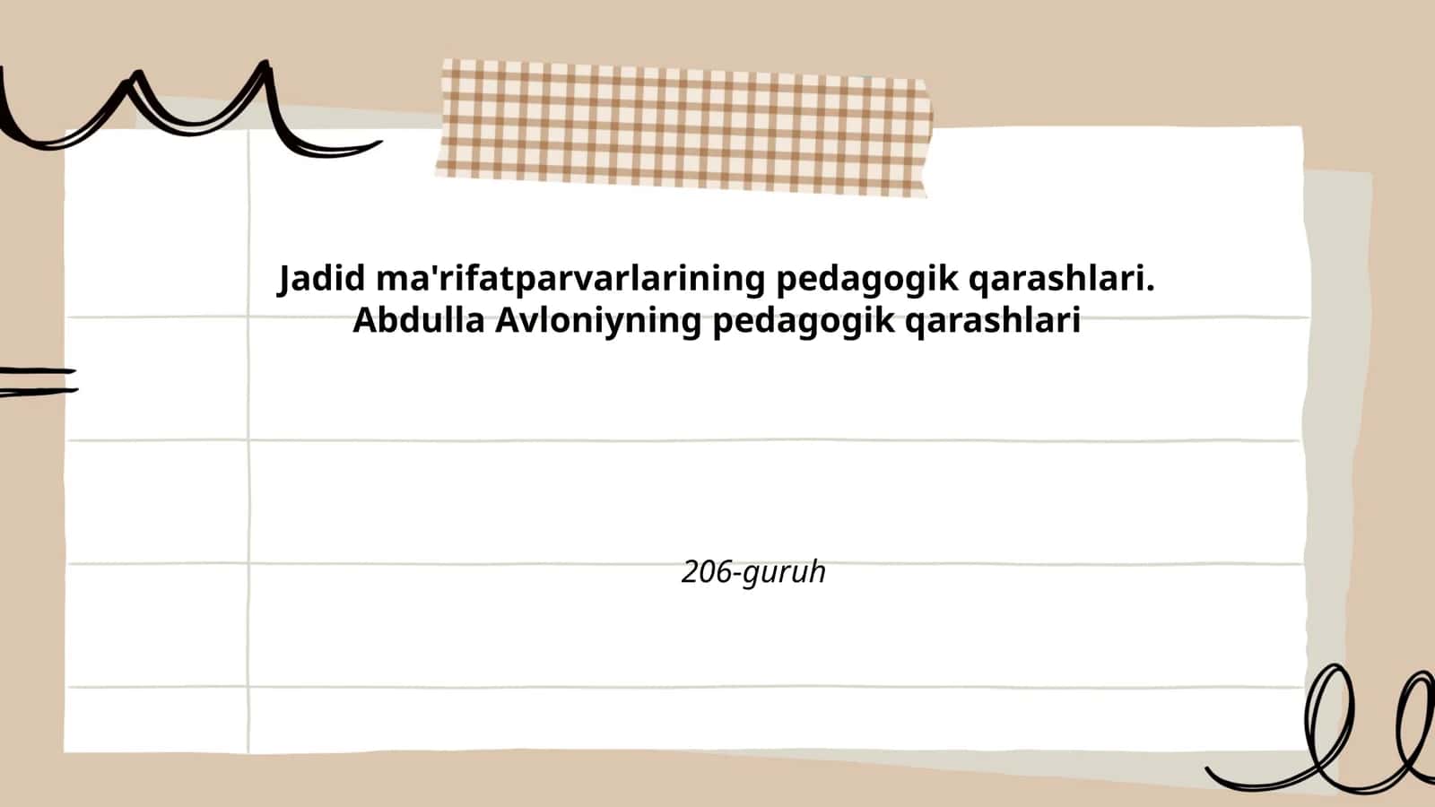 Jadid ma'rifatparvarlarining pedagogik qarashlari.Abdulla Avloniyning pedagogik qarashlari