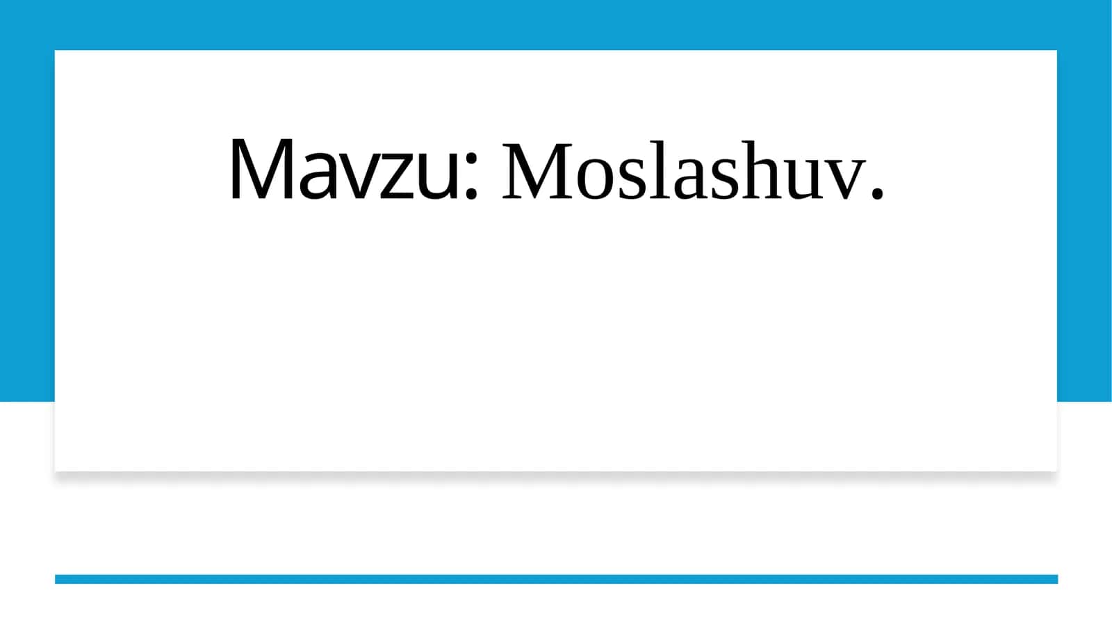 Moslashuv
