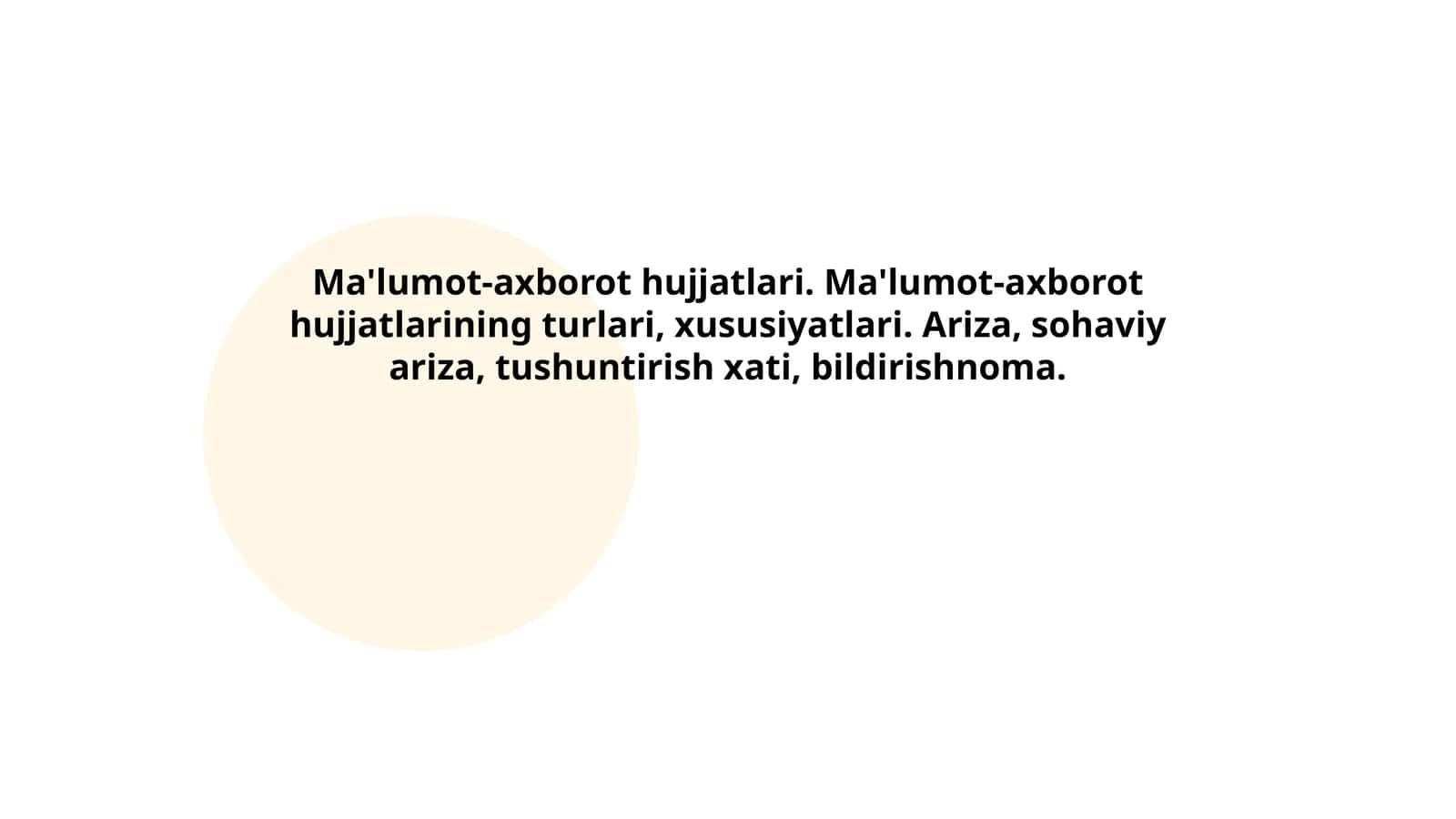 Ma'lumot-axborot hujjatlari