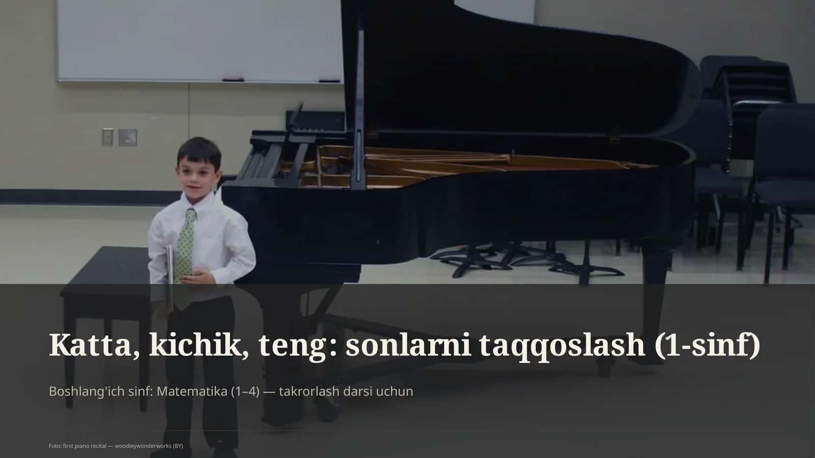 Katta, kichik, teng: sonlarni taqqoslash (1-sinf)