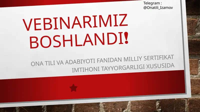 Ona tili va adabiyoti fanidan milliy sertifikat imtihoni tayyorgarligi