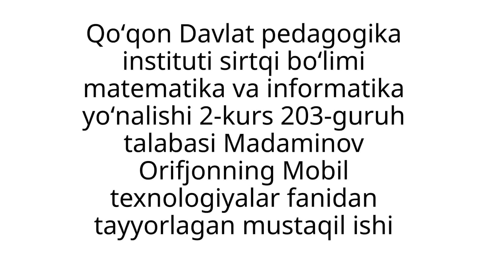 Mobil texnologiyalarning grafik imkoniyatlari misolida Figma dasturida ishlash