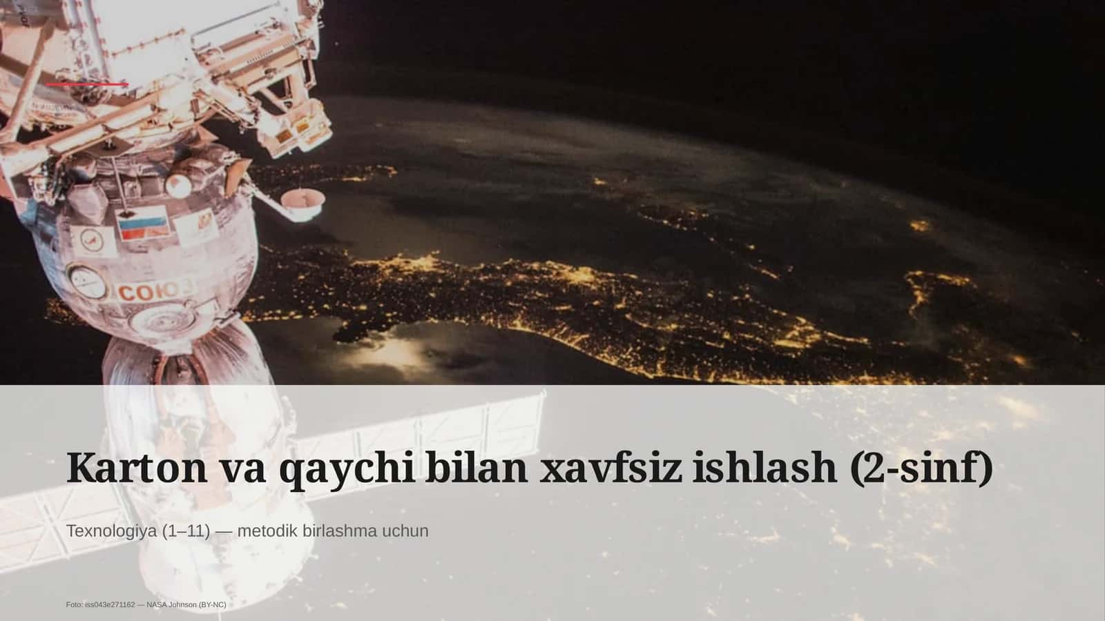 Karton va qaychi bilan xavfsiz ishlash (2-sinf)