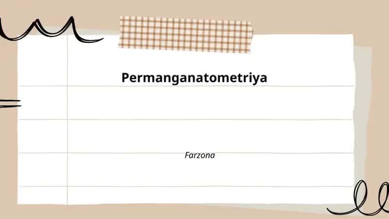 Permanganatometriya