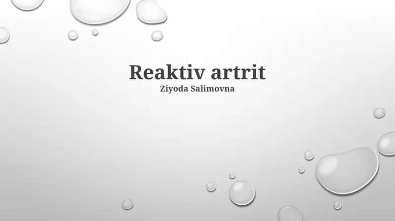 Reaktiv artrit