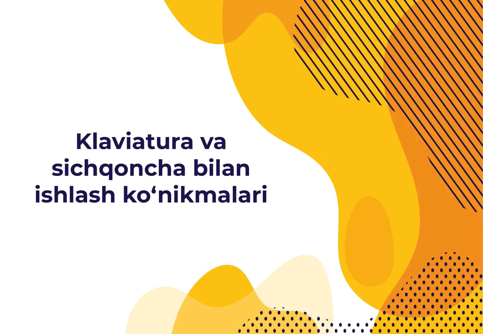 Klaviaturavasichqonchabilanishlashko‘nikmalari