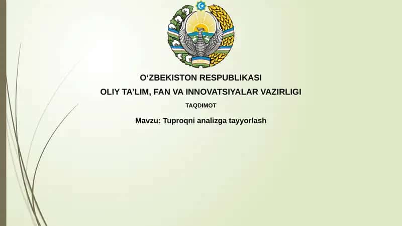 Tuproqni analizga tayyorlash