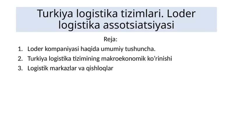 Loder logistika assotsiatsiyasi
