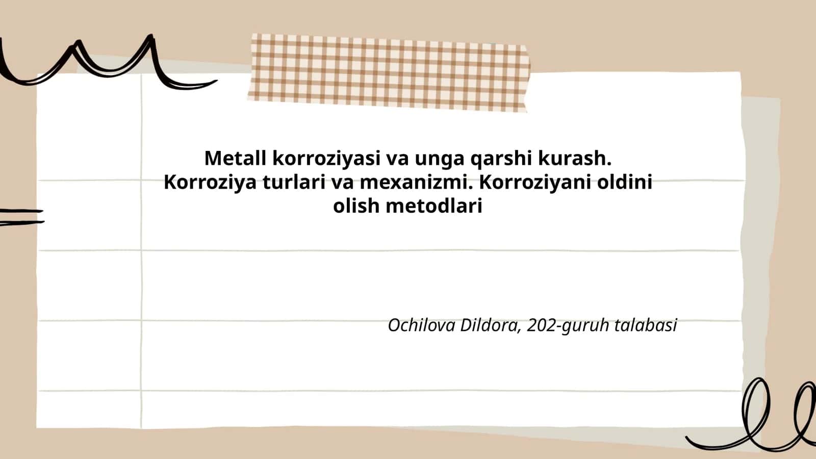 Metall korroziyasi va unga qarshi kurash