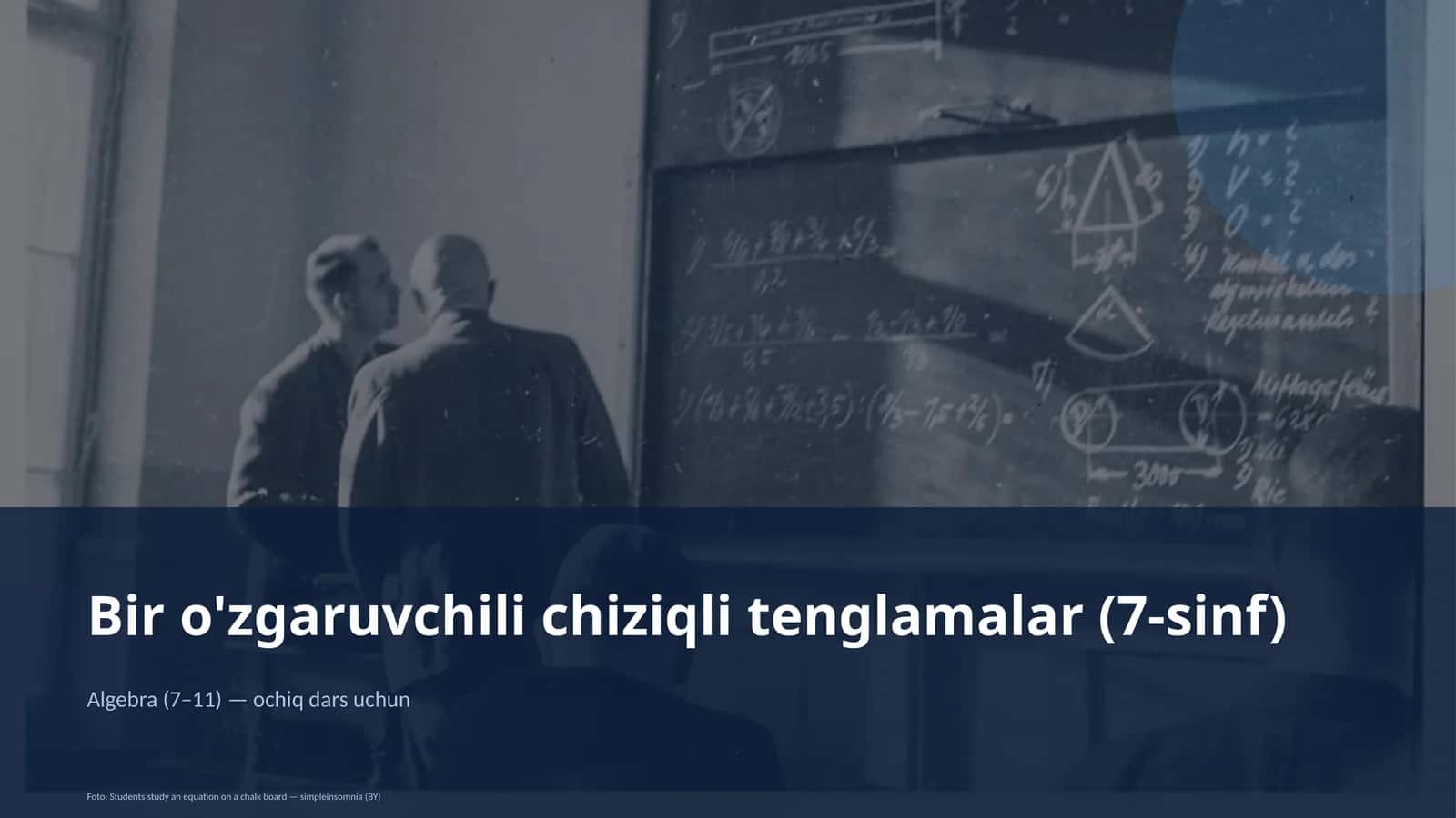 Bir o'zgaruvchili chiziqli tenglamalar (7-sinf)