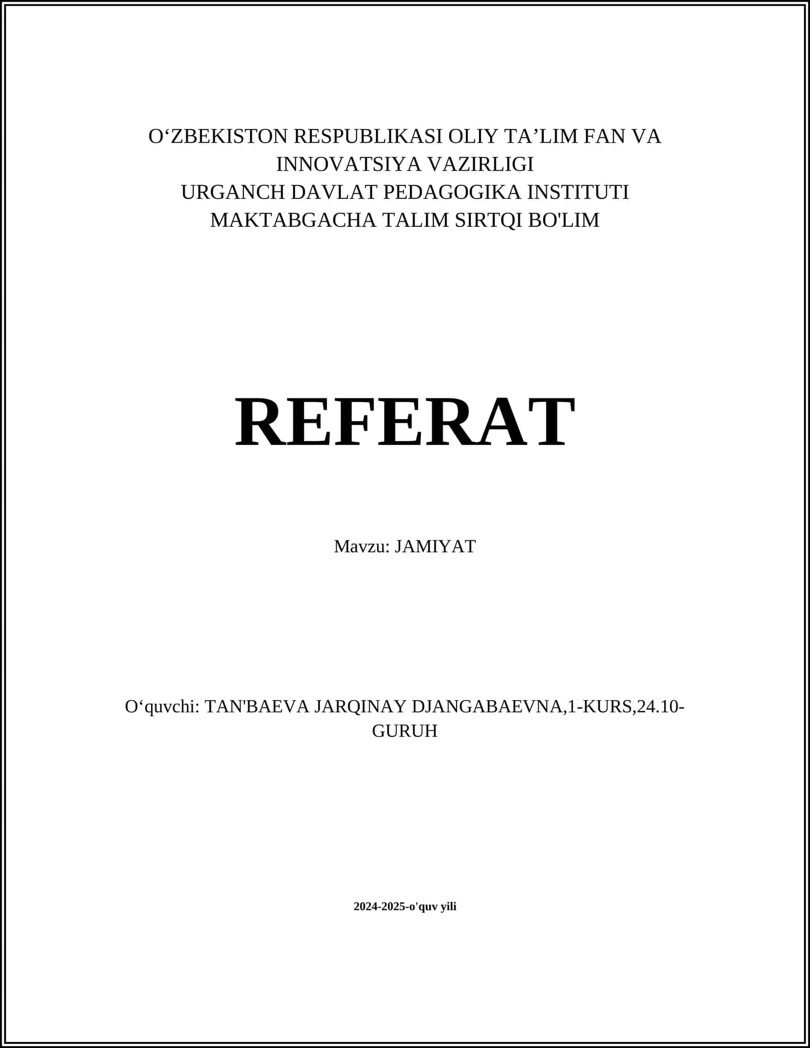 JAMIYAT