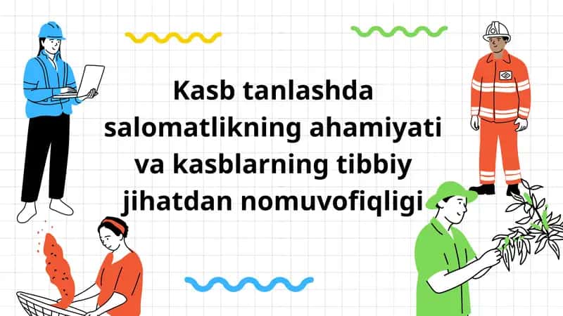 Kasbtanlashda Salomatlikning Ahamiyati va Kasblarning Tibbiy Jihatdan Nomuvofiqligi