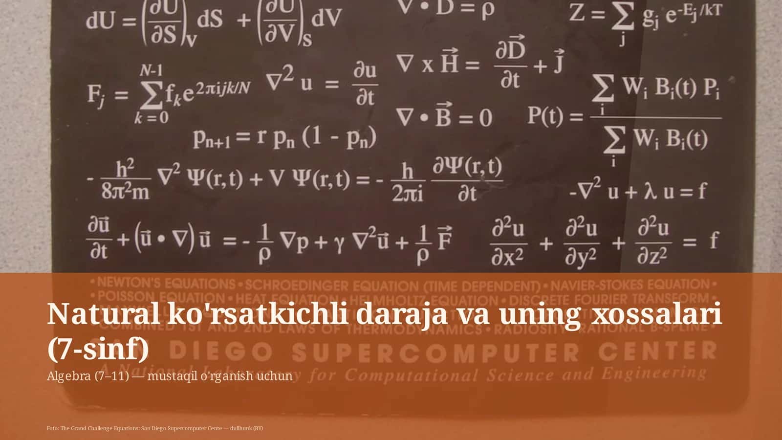 Algebra (7–11) - mustaqil o'rganish uchun
