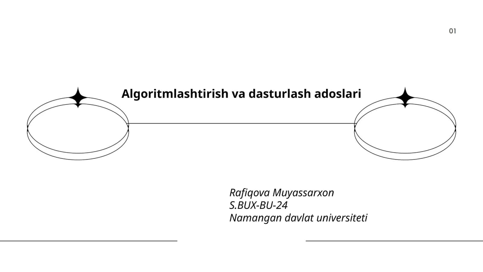 Algoritmlashtirish va dasturlash adoslari