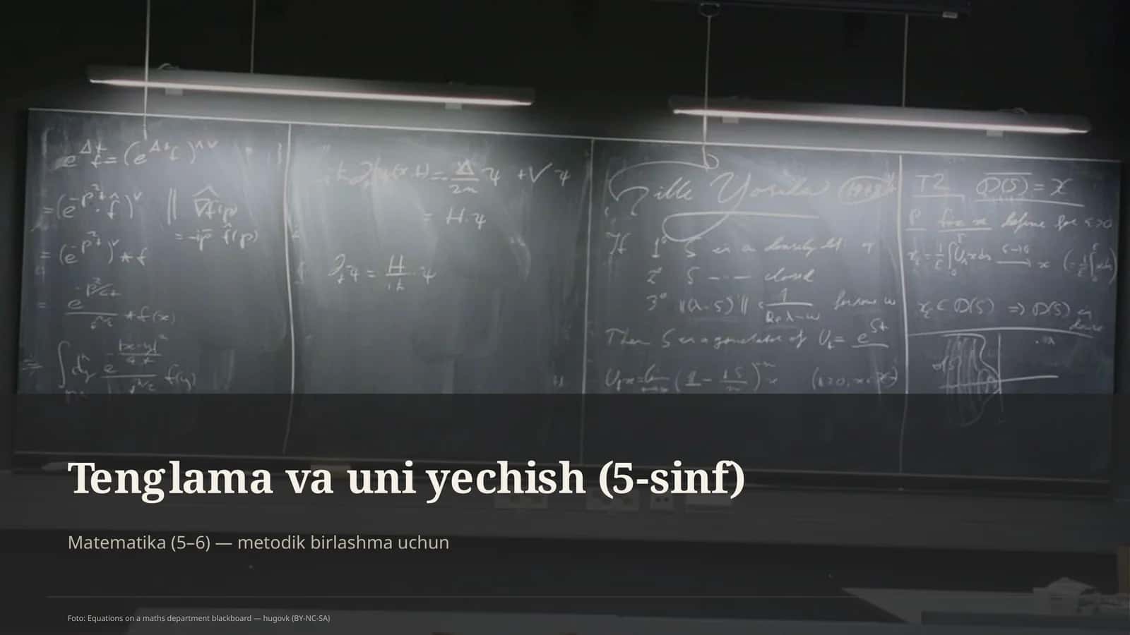 Tenglama va uni yechish (5-sinf)