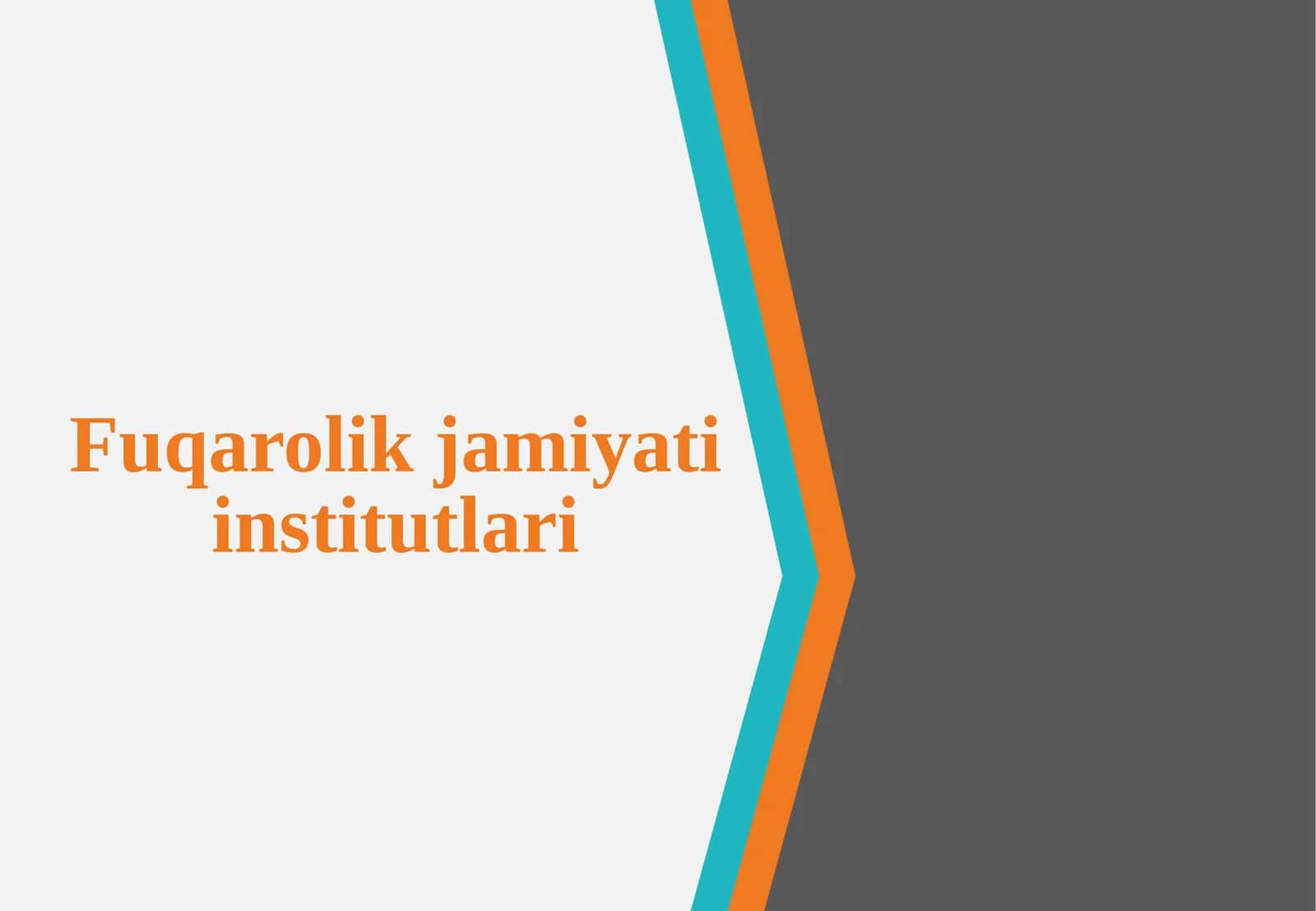 Fuqarolik jamiyati institutlari