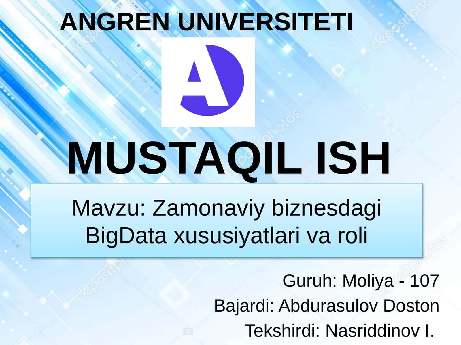 Zamonaviy biznesdagi Big Data xususiyatlari