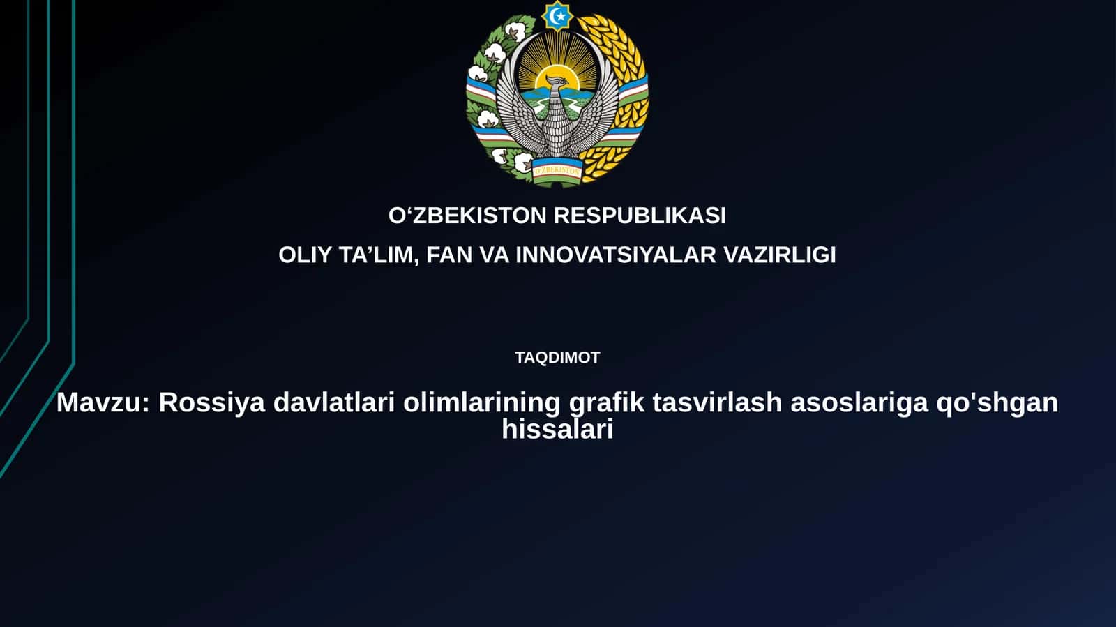 Grafik tasvir asoslariga qo'shgan hissalar
