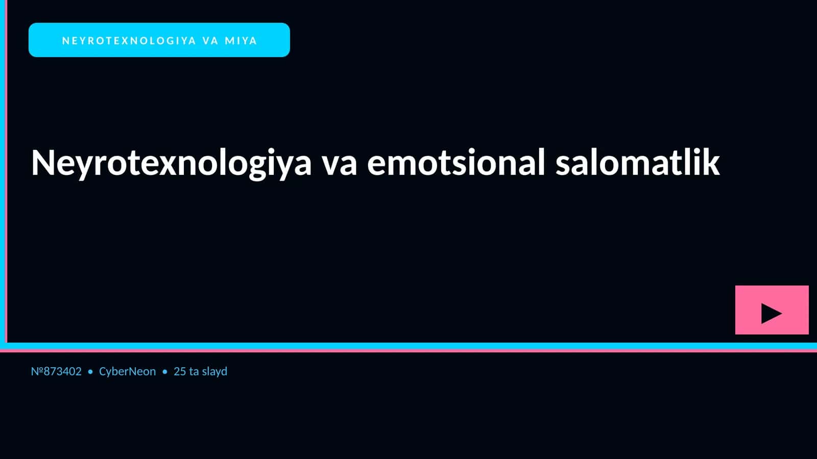 NEYROTEXNOLOGIYA VA MIYA