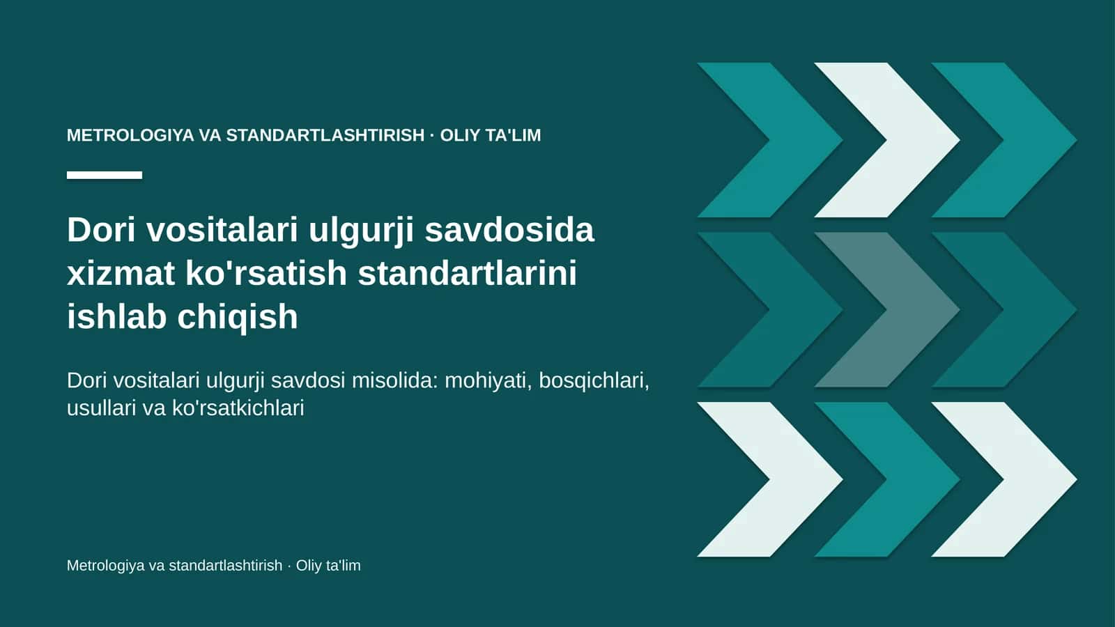 Dori vositalari ulgurji savdosida xizmat ko'rsatish standartlarini ishlab chiqish