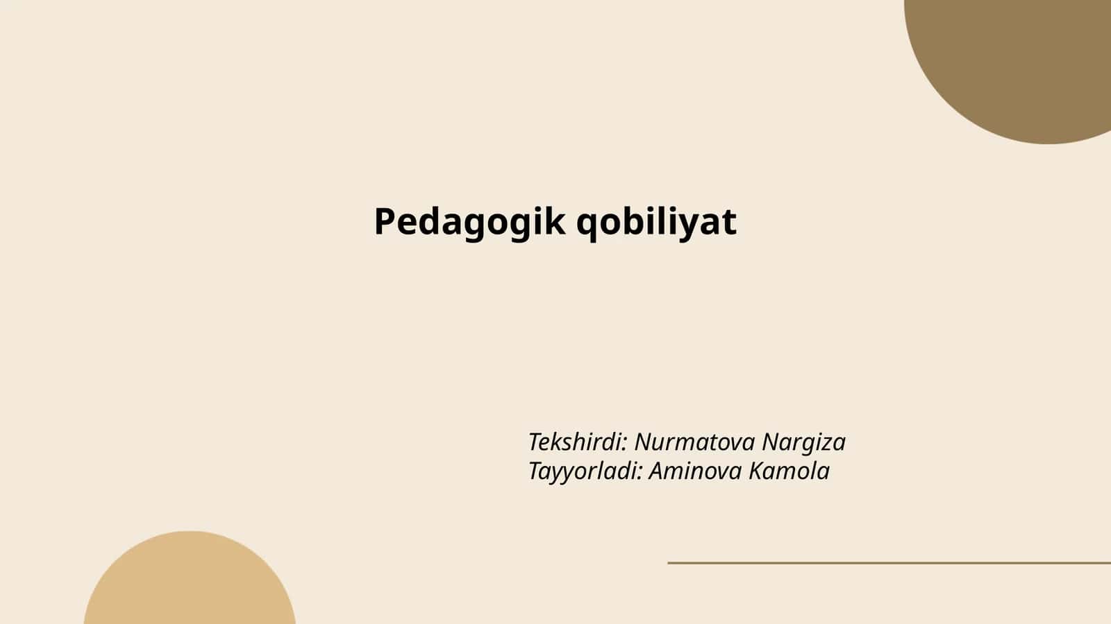 Pedagogik qobiliyatlar tushunchasi