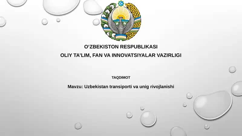 O'zbekiston transporti: Tarix, infratuzilma va rivojlanish